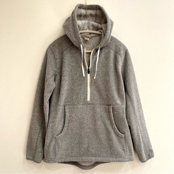 Duluth Trading Co Tops - Duluth Trading Co Pullover Fleece Hoodie Half Zip Gray Polartec Women’s Medium